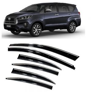 rain window door visor wind deflectors  For NewInnova Crysta  - Black